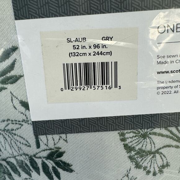 Aubry Shimmering Floral Blackout Back Tab Curtain Panel - Scott Living - Picture 7 of 7